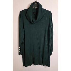 The Limited Cowl Neck Long Sleeve Sweater Women's 2X Forest Green Pullover